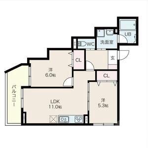 元町の完工年月(2025年11月)築の賃貸アパートの間取り
