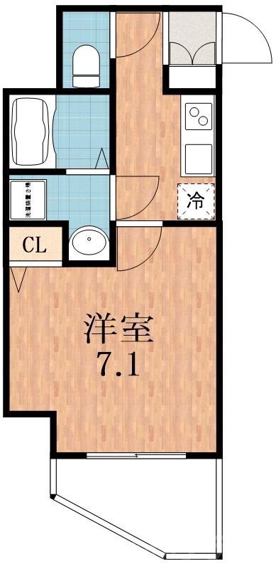 寺田町の完工年月(2015年2月)築の賃貸マンションの間取り