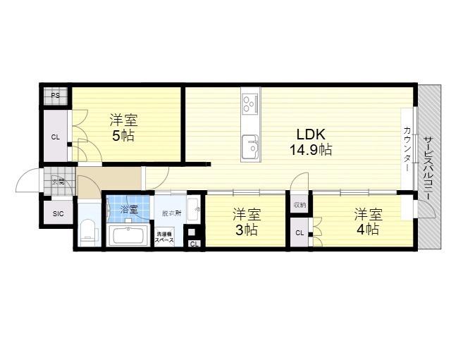 イニシア京都御所南の間取り