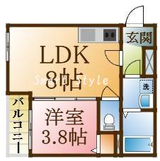 MAXIV CITY神戸鷹取 TREの間取り