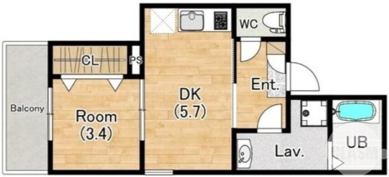 西湊町の完工年月(2025年12月)築の賃貸アパートの間取り