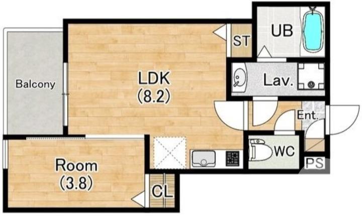 西湊町の完工年月(2025年12月)築の賃貸アパートの間取り