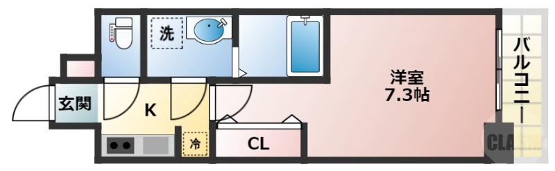 新高の完工年月(2021年5月)築の賃貸マンションの間取り