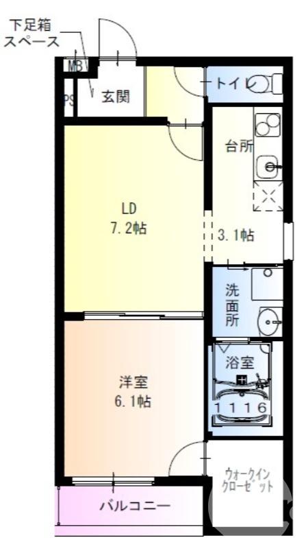 浜寺石津町西の完工年月(2022年7月)築の賃貸アパートの間取り