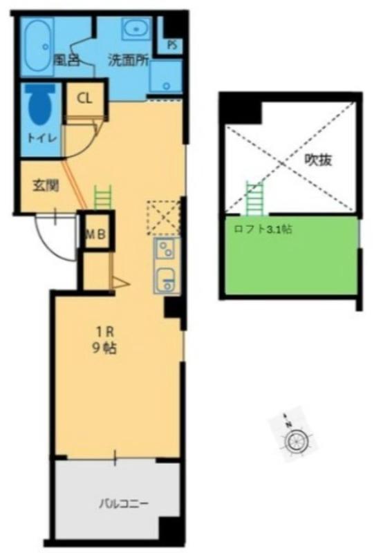 大美野の完工年月(2025年9月)築の賃貸マンションの間取り