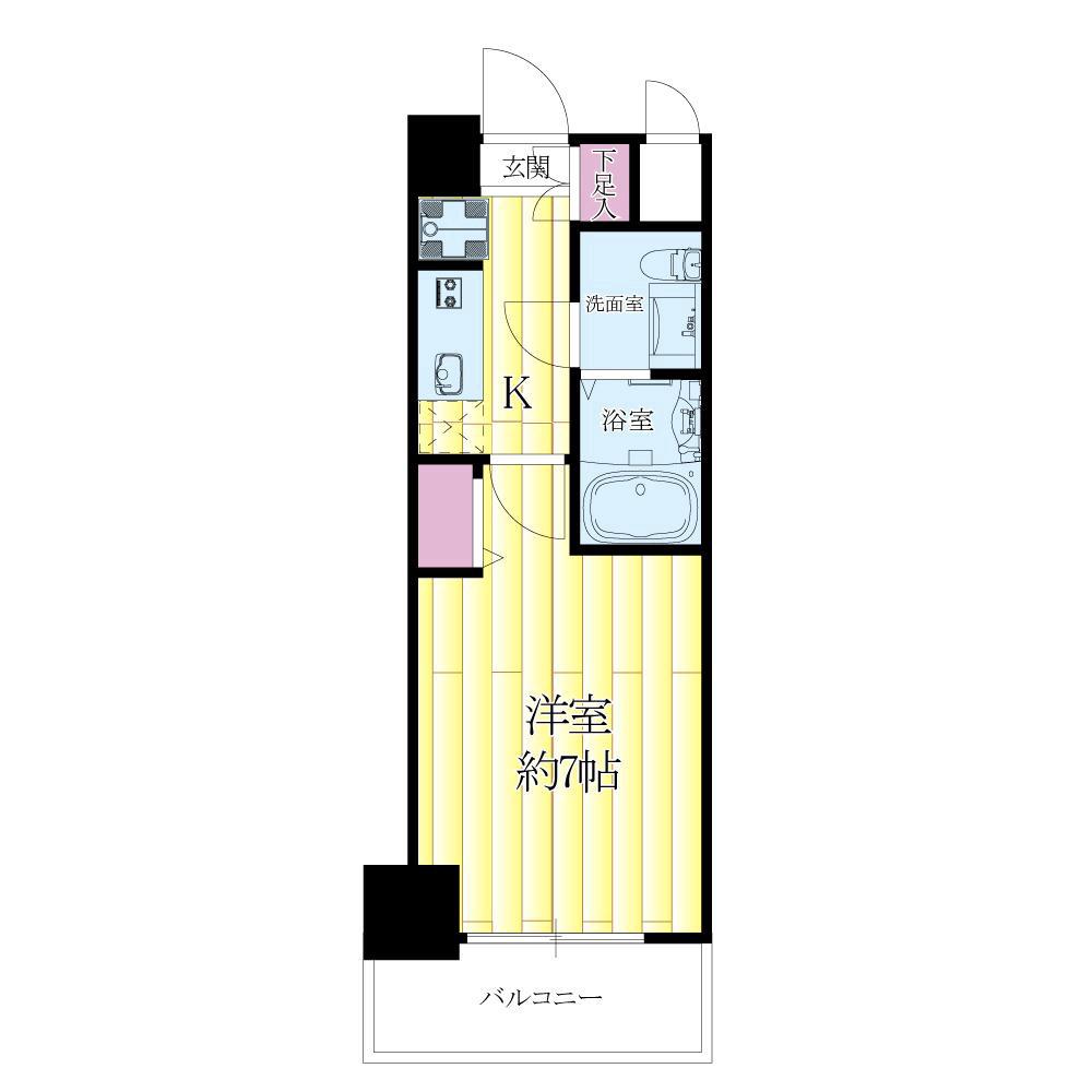 南金田の完工年月(2017年3月)築の賃貸マンションの間取り