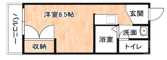 東別府の完工年月(1985年11月)築の賃貸マンションの間取り