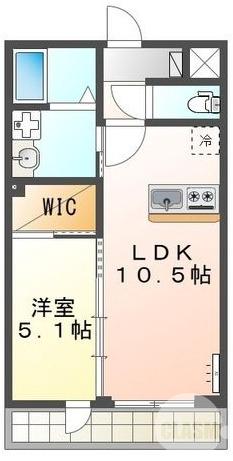 日置荘西町の完工年月(2025年3月)築の賃貸アパートの間取り
