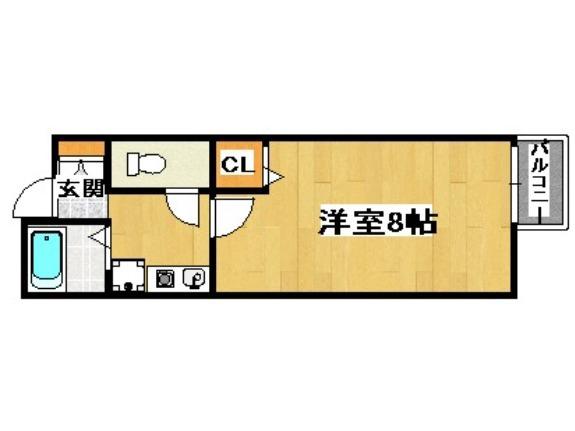 浜寺船尾町西の完工年月(1995年5月)築の賃貸マンションの間取り