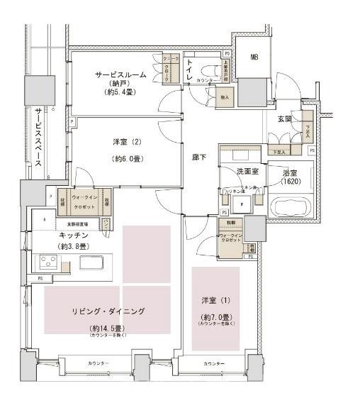 パークホームズ京都二条城の間取り