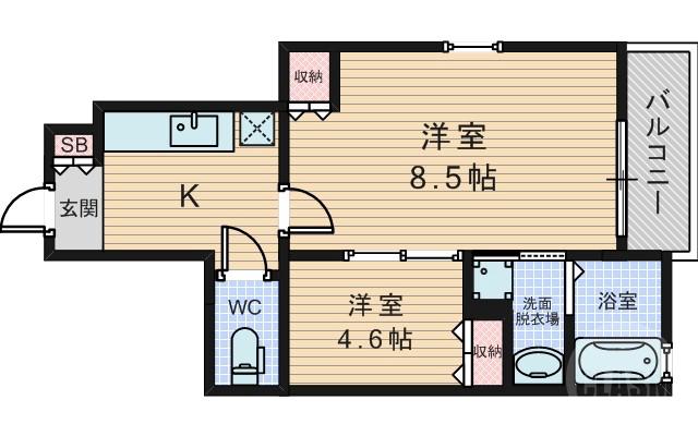 豊新の完工年月(2010年12月)築の賃貸アパートの間取り