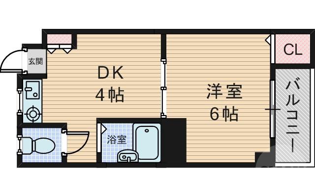 大桐の完工年月(1996年7月)築の賃貸マンションの間取り