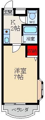 黒原ハイツの間取り