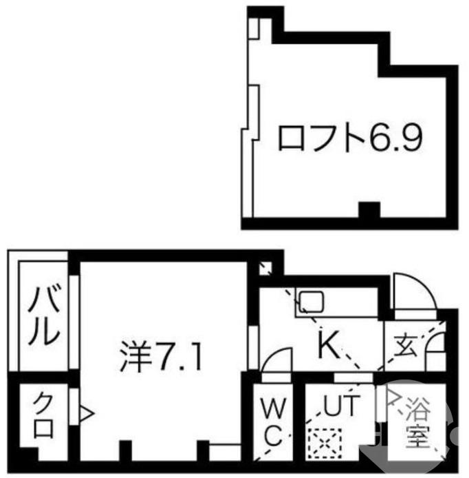 永代町の完工年月(2019年5月)築の賃貸マンションの間取り