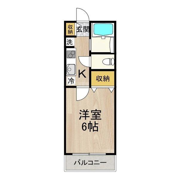 円山町の完工年月(1986年7月)築の賃貸マンションの間取り