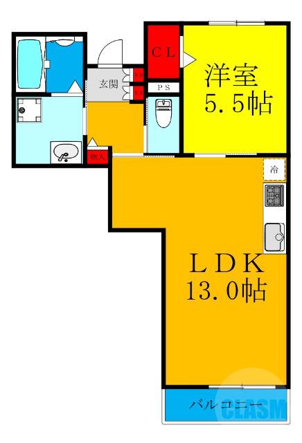 東淡路の完工年月(2019年3月)築の賃貸マンションの間取り