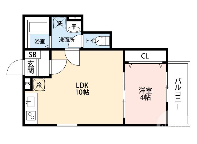 浜寺石津町西の完工年月(2022年12月)築の賃貸アパートの間取り