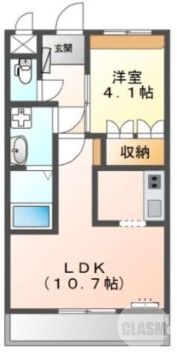 向陵中町の完工年月(2010年11月)築の賃貸マンションの間取り