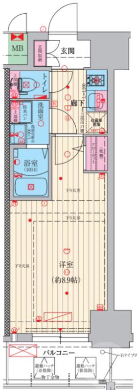 小松の完工年月(2025年10月)築の賃貸マンションの間取り
