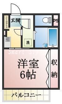大塚町の完工年月(1996年4月)築の賃貸マンションの間取り