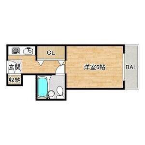 千里山東の完工年月(1988年9月)築の賃貸マンションの間取り