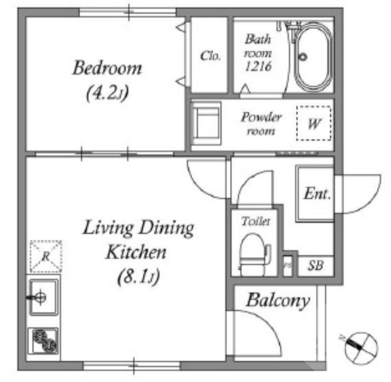 末広町の完工年月(2025年11月)築の賃貸アパートの間取り