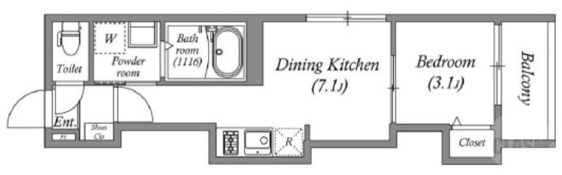 寿町の完工年月(2025年11月)築の賃貸アパートの間取り