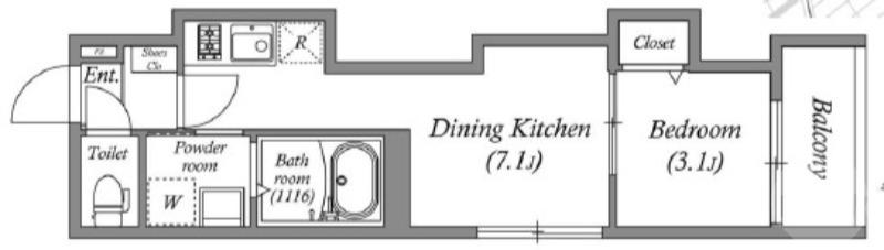 寿町の完工年月(2025年11月)築の賃貸アパートの間取り