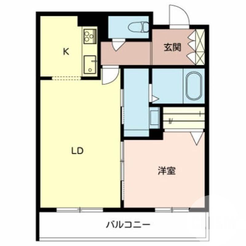 中百舌鳥町の完工年月(2019年3月)築の賃貸マンションの間取り