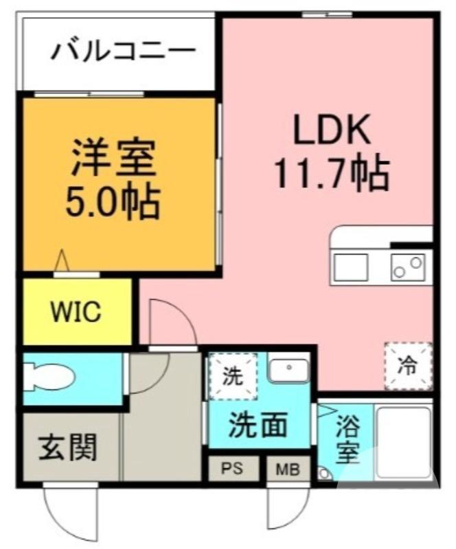 土師町の完工年月(2026年1月)築の賃貸アパートの間取り