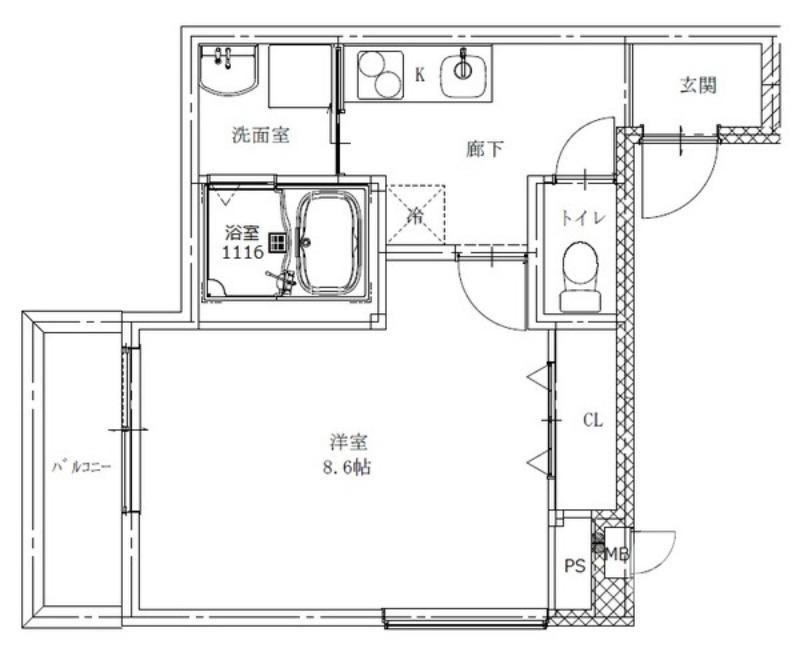 鳳中町の完工年月(2023年3月)築の賃貸アパートの間取り