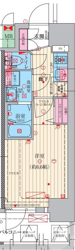 岸部南の完工年月(2025年10月)築の賃貸マンションの間取り