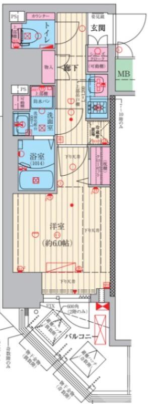 岸部南の完工年月(2025年10月)築の賃貸マンションの間取り