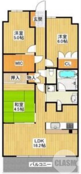 金岡町の完工年月(2018年9月)築の賃貸マンションの間取り