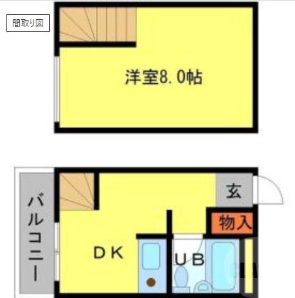 千里山西の完工年月(1989年7月)築の賃貸マンションの間取り