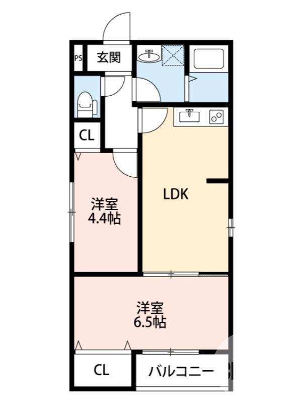 北向陽町の完工年月(2025年12月)築の賃貸アパートの間取り