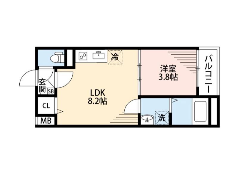 内本町の完工年月(2025年9月)築の賃貸アパートの間取り
