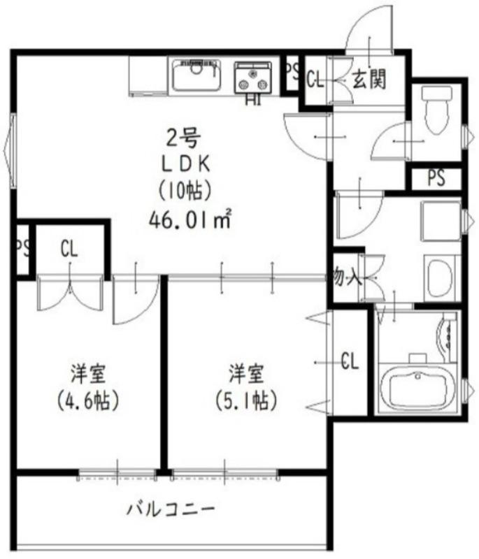 日置荘西町の完工年月(2025年11月)築の賃貸アパートの間取り