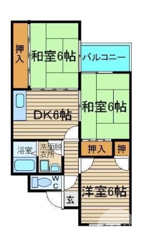 今井の完工年月(1993年1月)築の賃貸マンションの間取り