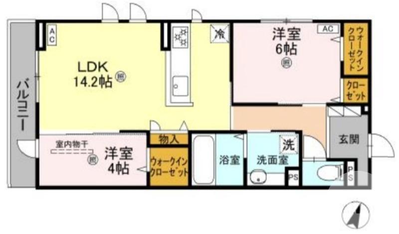 土塔町の完工年月(2026年1月)築の賃貸アパートの間取り