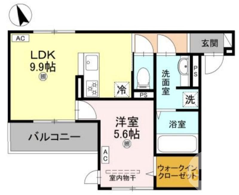鳳中町の完工年月(2026年3月)築の賃貸アパートの間取り