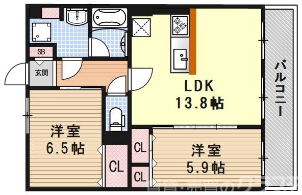 ベルフォーレ御所南の間取り