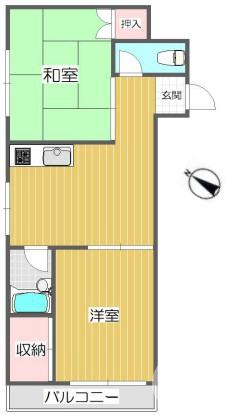 金岡町の完工年月(1992年9月)築の賃貸マンションの間取り