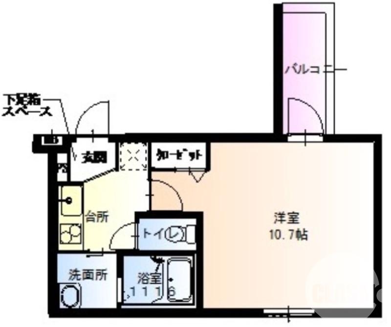 鳳南町の完工年月(2016年12月)築の賃貸アパートの間取り