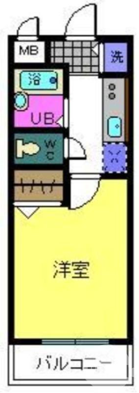 高倉台の完工年月(2001年2月)築の賃貸マンションの間取り