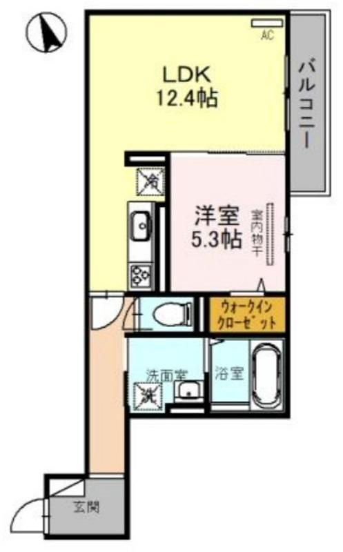 北花田町の完工年月(2022年8月)築の賃貸アパートの間取り