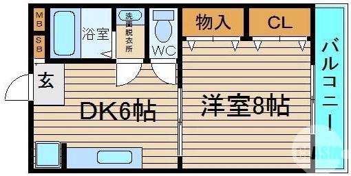 宮本町の完工年月(2001年3月)築の賃貸アパートの間取り