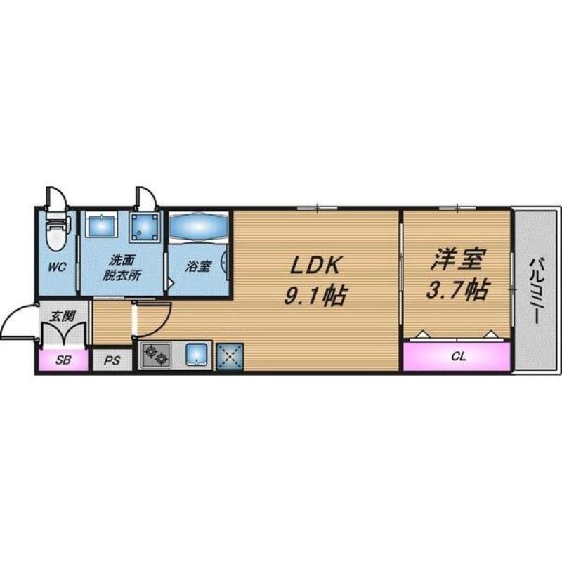 内本町の完工年月(2026年1月)築の賃貸アパートの間取り