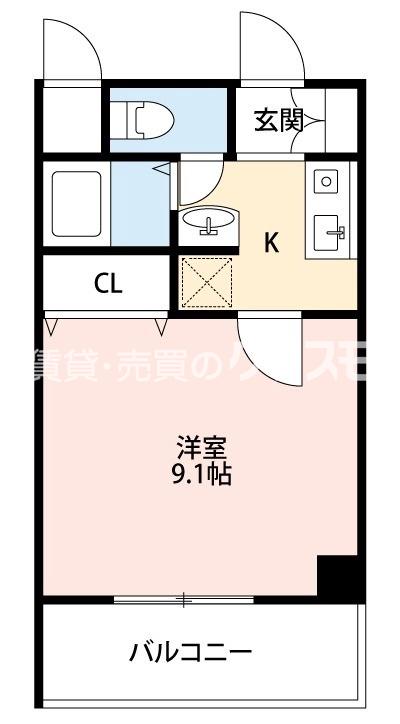 幸町の完工年月(2005年3月)築の賃貸マンションの間取り