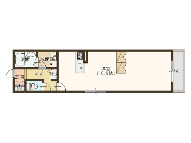 白鷺町の完工年月(2017年11月)築の賃貸アパートの間取り